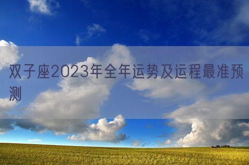 双子座2023年全年运势及运程最准预测(图1)