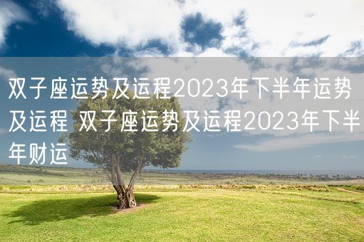 双子座运势及运程2023年下半年运势及运程 双子座运势及运程2023年下半年财运(图1)