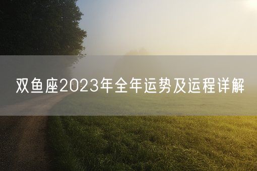 双鱼座2023年全年运势及运程详解(图1)