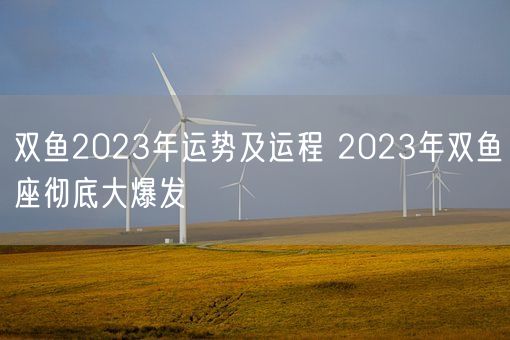 双鱼2023年运势及运程 2023年双鱼座彻底大爆发 (图1)