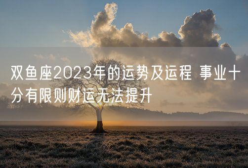 双鱼座2023年的运势及运程 事业十分有限则财运无法提升(图1)