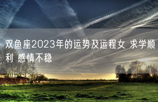双鱼座2023年的运势及运程女 求学顺利 感情不稳(图1)