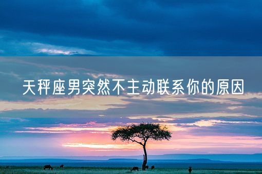 天秤座男突然不主动联系你的原因(图1)