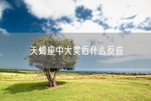 天蝎座中大奖后什么反应(图1)