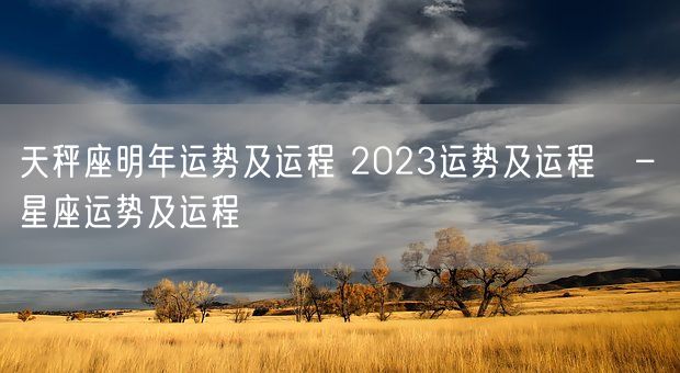 天秤座明年运势及运程 2023运势及运程   – 星座运势及运程(图1)