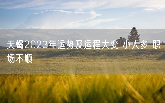 天蝎2023年运势及运程大变 小人多 职场不顺(图1)