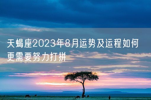 天蝎座2023年8月运势及运程如何  更需要努力打拼(图1)