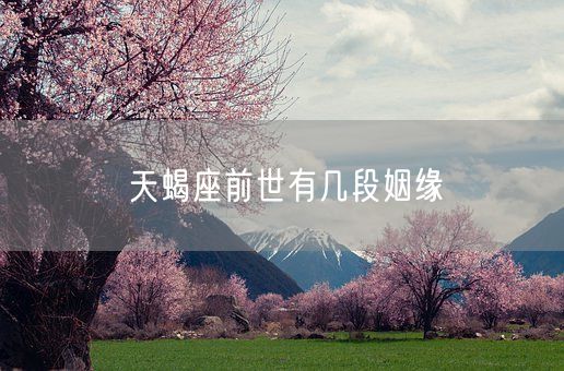 天蝎座前世有几段姻缘(图1)