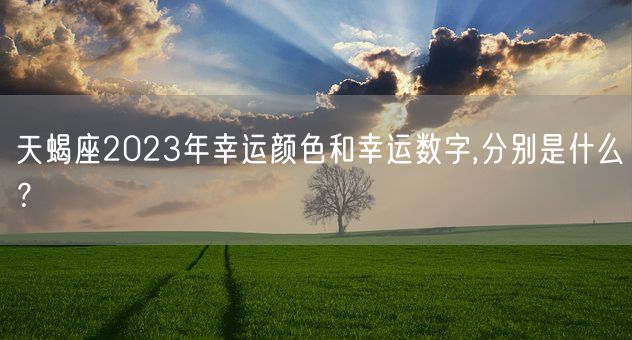 天蝎座2023年幸运颜色和幸运数字,分别是什么？(图1)