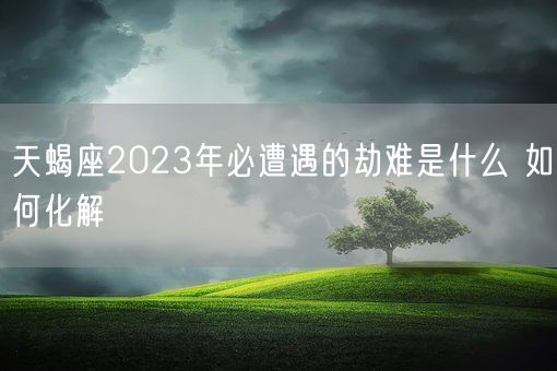 天蝎座2023年必遭遇的劫难是什么 如何化解(图1)