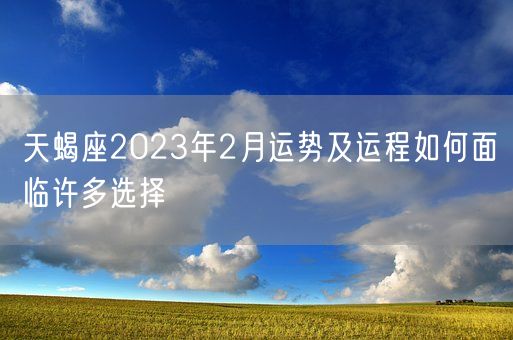 天蝎座2023年2月运势及运程如何面临许多选择(图1)