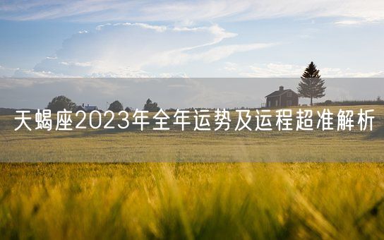 天蝎座2023年全年运势及运程超准解析(图1)