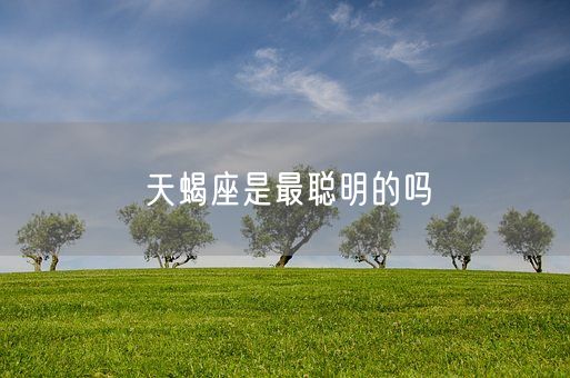 天蝎座是最聪明的吗(图1)