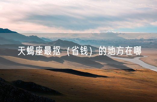 天蝎座最抠（省钱）的地方在哪(图1)