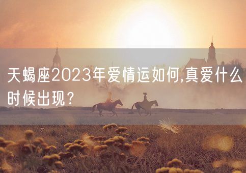 天蝎座2023年爱情运如何,真爱什么时候出现？(图1)