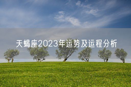 天蝎座2023年运势及运程分析(图1)