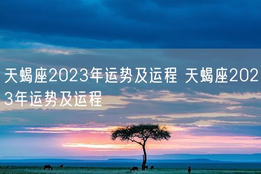 天蝎座2023年运势及运程 天蝎座2023年运势及运程 (图1)