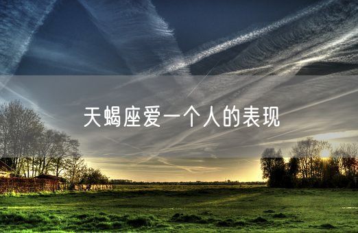 天蝎座爱一个人的表现(图1)