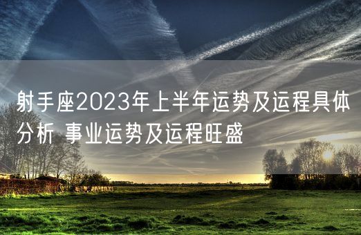 射手座2023年上半年运势及运程具体分析 事业运势及运程旺盛(图1)
