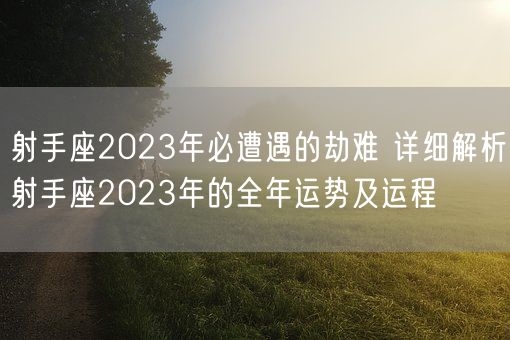射手座2023年必遭遇的劫难 详细解析射手座2023年的全年运势及运程(图1)