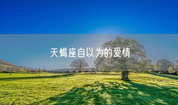 天蝎座自以为的爱情(图1)