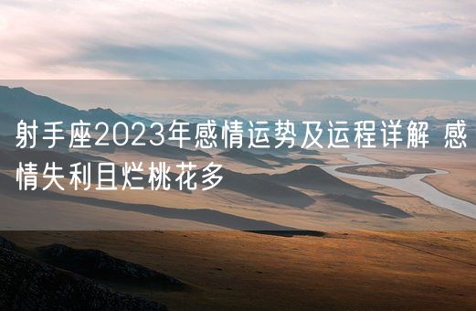 射手座2023年感情运势及运程详解 感情失利且烂桃花多(图1)