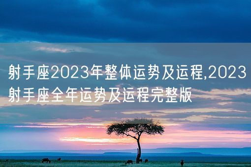 射手座2023年整体运势及运程,2023射手座全年运势及运程完整版(图1)