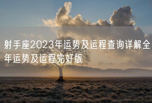 射手座2023年运势及运程查询详解全年运势及运程完好版(图1)