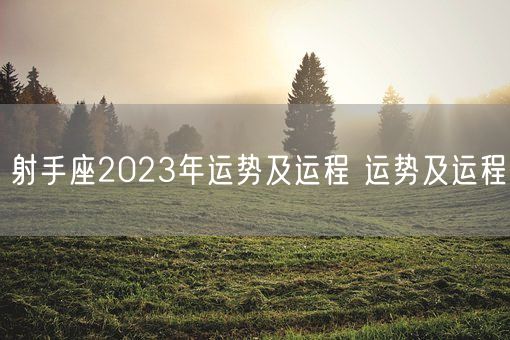 射手座2023年运势及运程 运势及运程(图1)