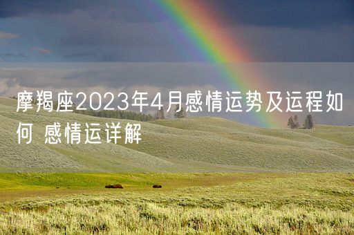 摩羯座2023年4月感情运势及运程如何 感情运详解(图1)