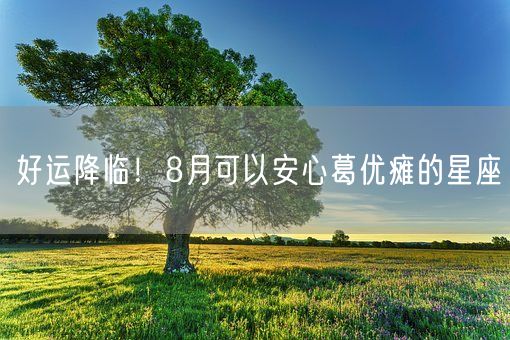 好运降临！8月可以安心葛优瘫的星座(图1)