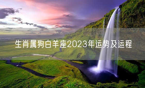 生肖属狗白羊座2023年运势及运程(图1)