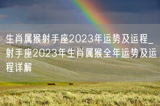 生肖属猴射手座2023年运势及运程_射手座2023年生肖属猴全年运势及运程详解(图1)