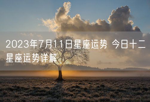 2023年7月11日星座运势 今日十二星座运势详解(图1)