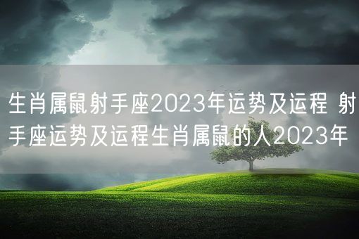生肖属鼠射手座2023年运势及运程 射手座运势及运程生肖属鼠的人2023年(图1)