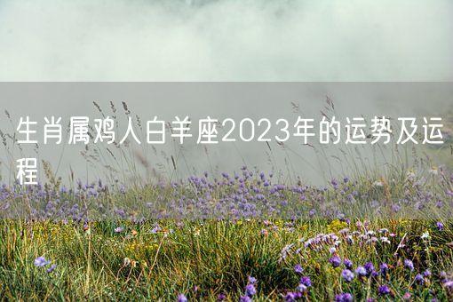 生肖属鸡人白羊座2023年的运势及运程(图1)