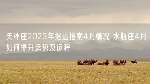 天秤座2023年提运指南4月情况 水瓶座4月如何提升运势及运程(图1)