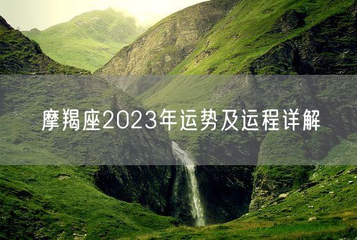 摩羯座2023年运势及运程详解(图1)