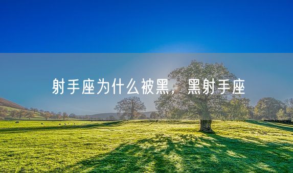 射手座为什么被黑，黑射手座(图1)