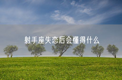 射手座失恋后会懂得什么(图1)