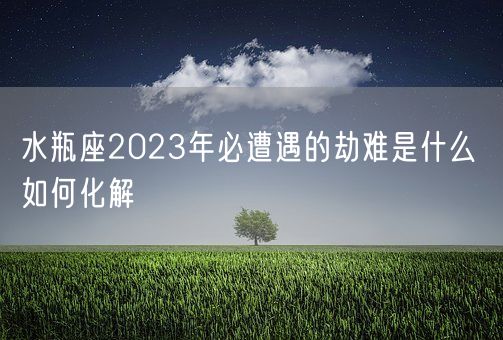 水瓶座2023年必遭遇的劫难是什么 如何化解(图1)