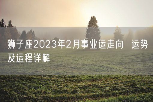 狮子座2023年2月事业运走向  运势及运程详解(图1)