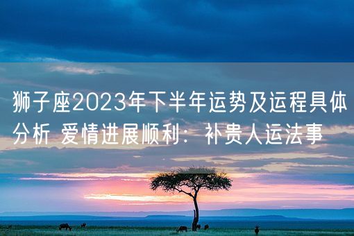 狮子座2023年下半年运势及运程具体分析 爱情进展顺利：补贵人运法事(图1)