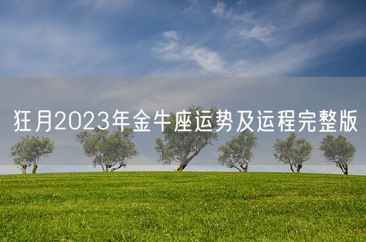 狂月2023年金牛座运势及运程完整版(图1) 狂月2023年金牛座运势及运程完整版(图1)
