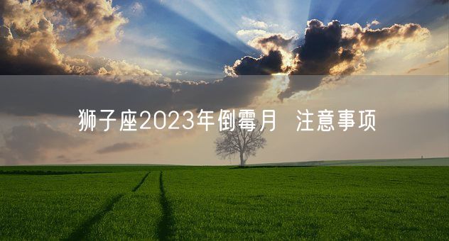 狮子座2023年倒霉月  注意事项(图1)