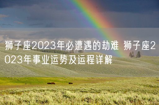 狮子座2023年必遭遇的劫难 狮子座2023年事业运势及运程详解(图1)