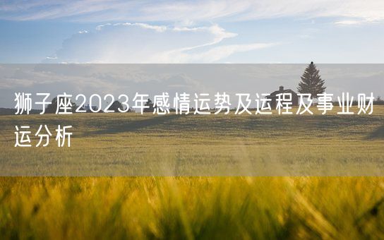 狮子座2023年感情运势及运程及事业财运分析(图1)