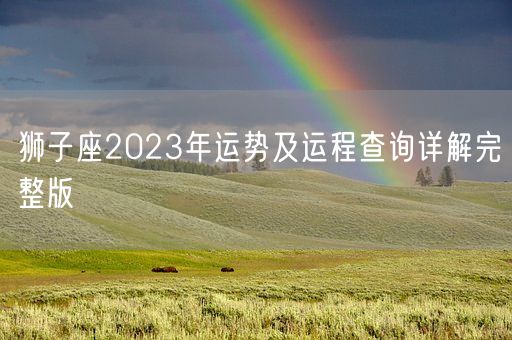 狮子座2023年运势及运程查询详解完整版(图1)