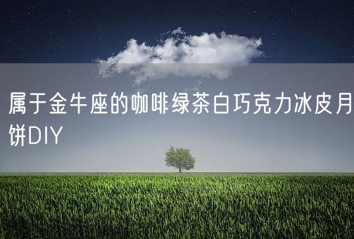 属于金牛座的咖啡绿茶白巧克力冰皮月饼DIY(图1) 属于金牛座的咖啡绿茶白巧克力冰皮月饼DIY(图1)