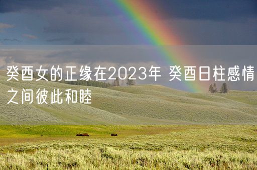 癸酉女的正缘在2023年 癸酉日柱感情之间彼此和睦(图1)